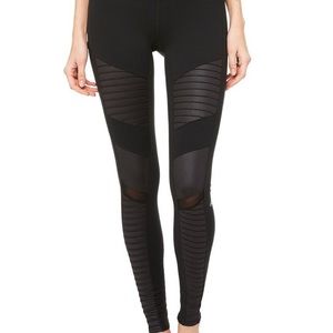 Alo Black Moto Leggings Size Small